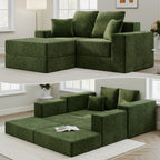L-Shaped Cloud Modular Sectional Sofa with Reversible Chaise