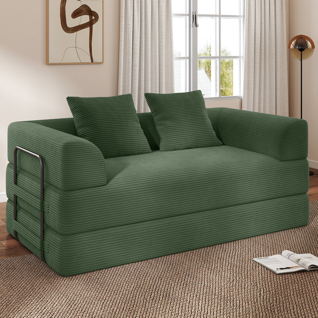 70" Convertible Floor Sofa Bed 4-in-1