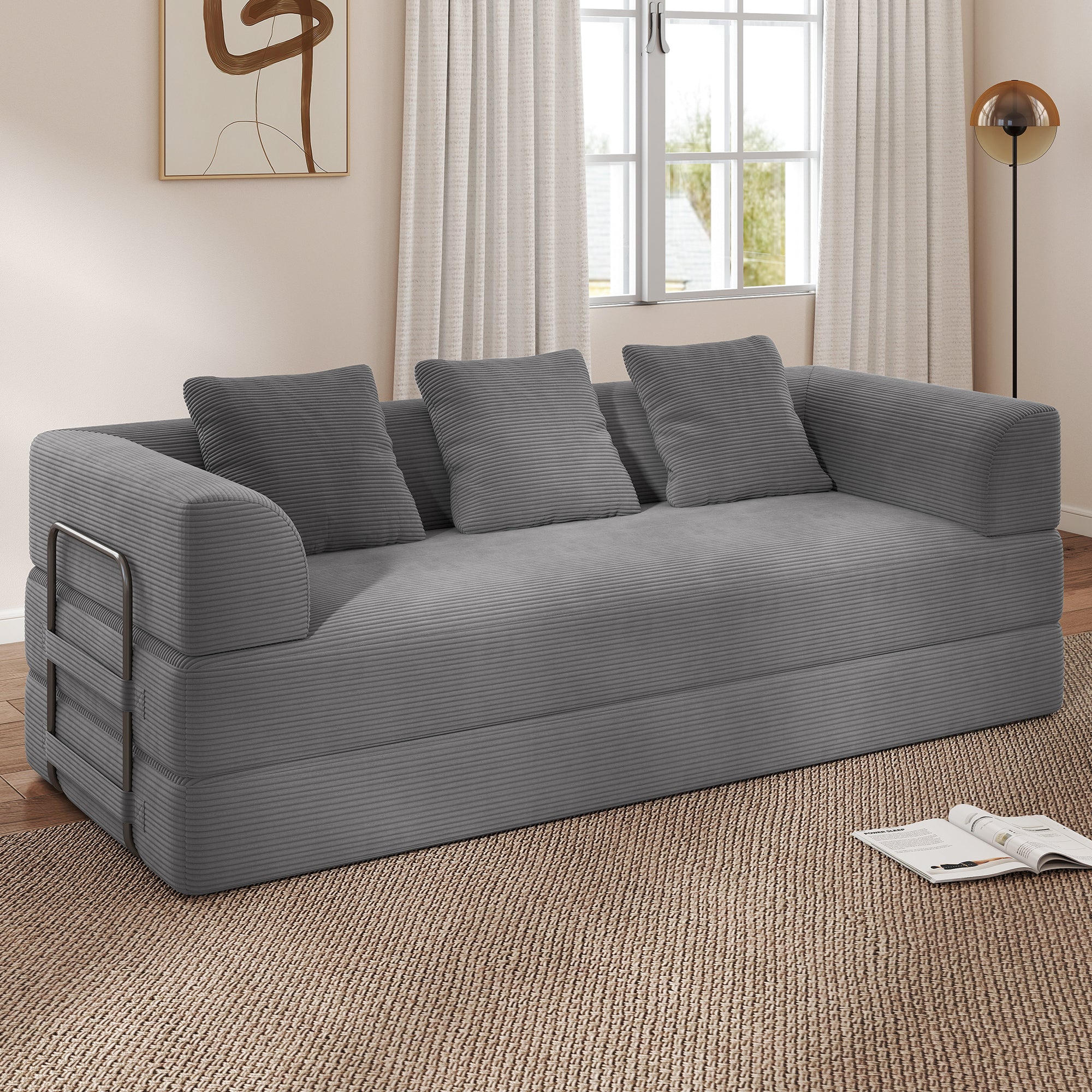 89" Convertible Sofa Bed 4-in-1