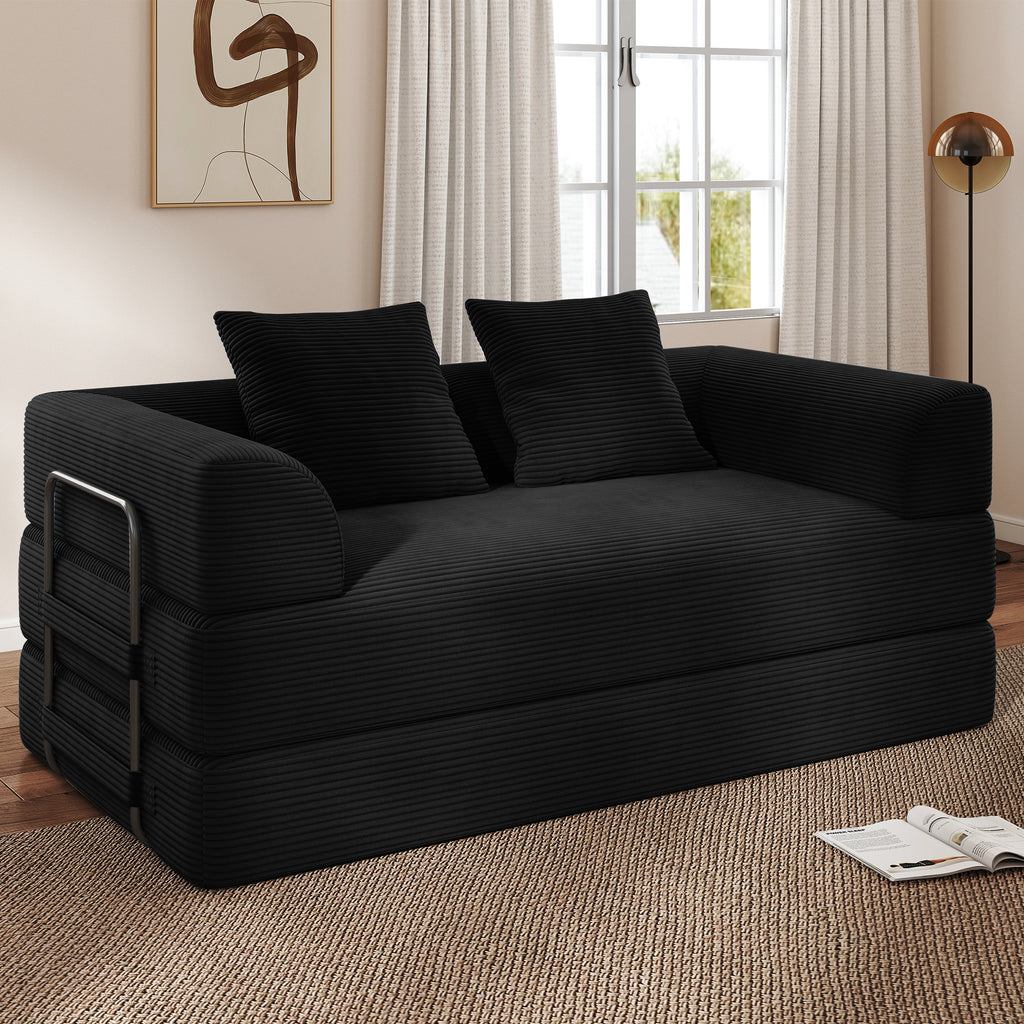 70" Convertible Floor Sofa Bed 4-in-1