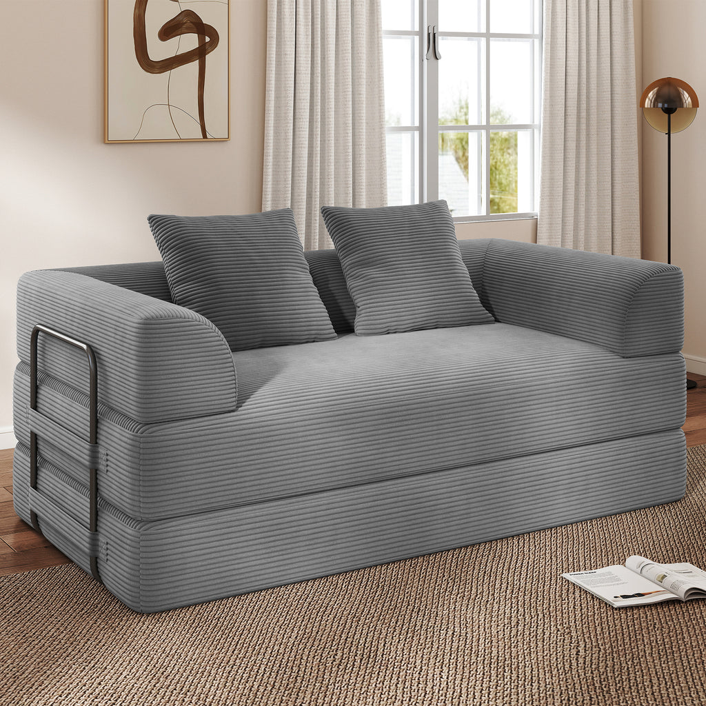 70" Convertible Floor Sofa Bed 4-in-1