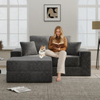 L-Shaped Cloud Modular Sectional Sofa with Reversible Chaise