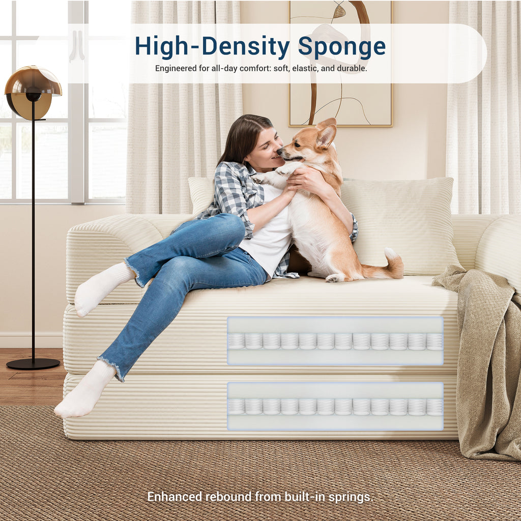 70" Convertible Floor Sofa Bed 4-in-1