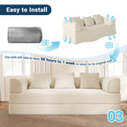 89" Convertible Sofa Bed 4-in-1