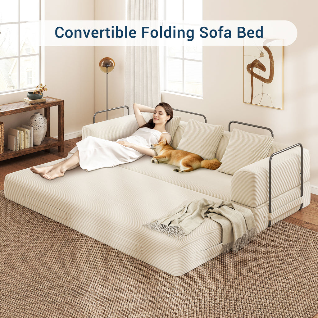 89" Convertible Sofa Bed 4-in-1