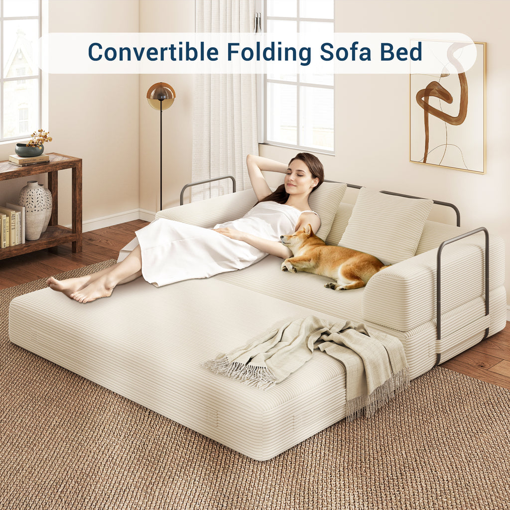 70" Convertible Floor Sofa Bed 4-in-1