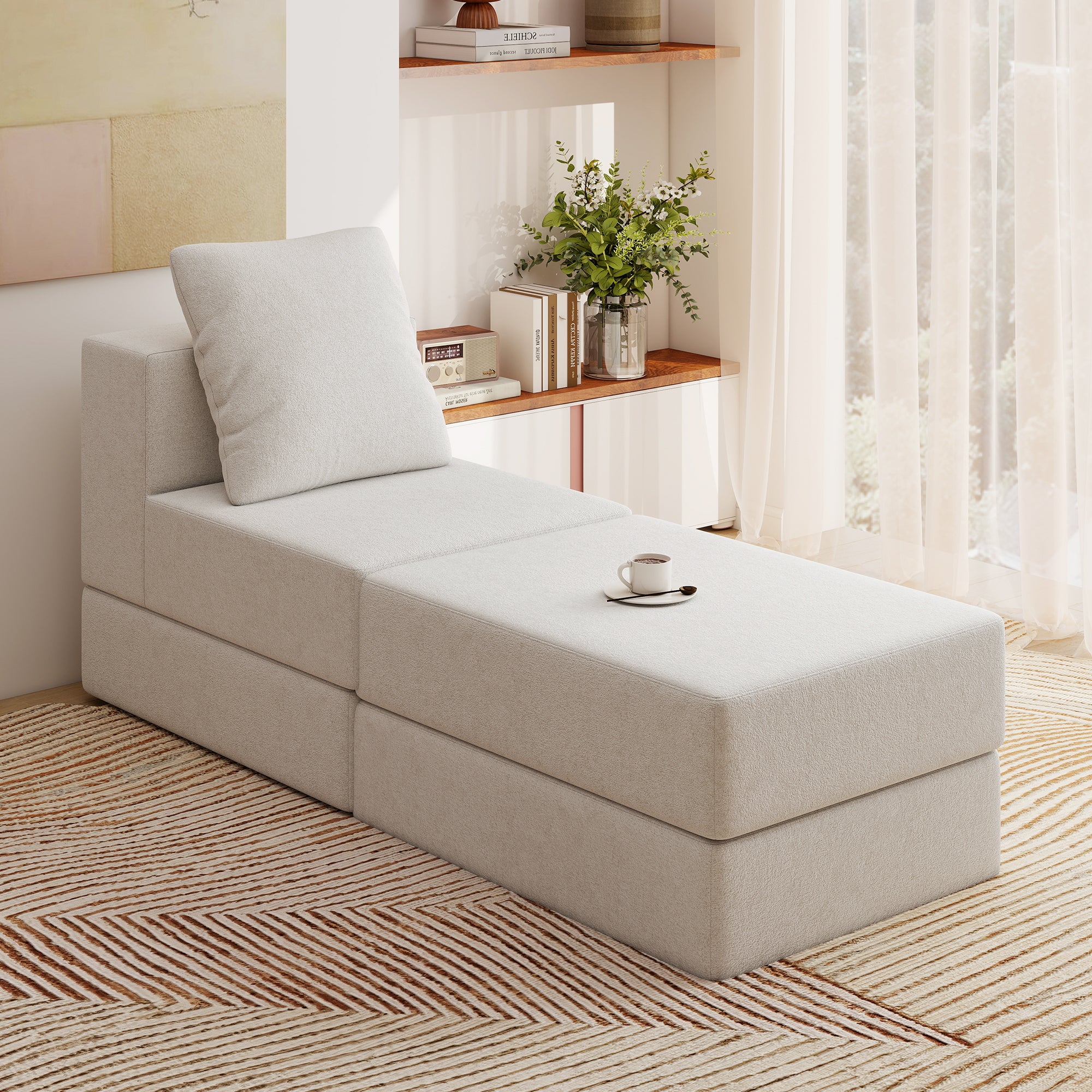 Modular Sectional Couch with 1 Ottoman