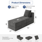 Modular Sectional Couch with 1 Ottoman