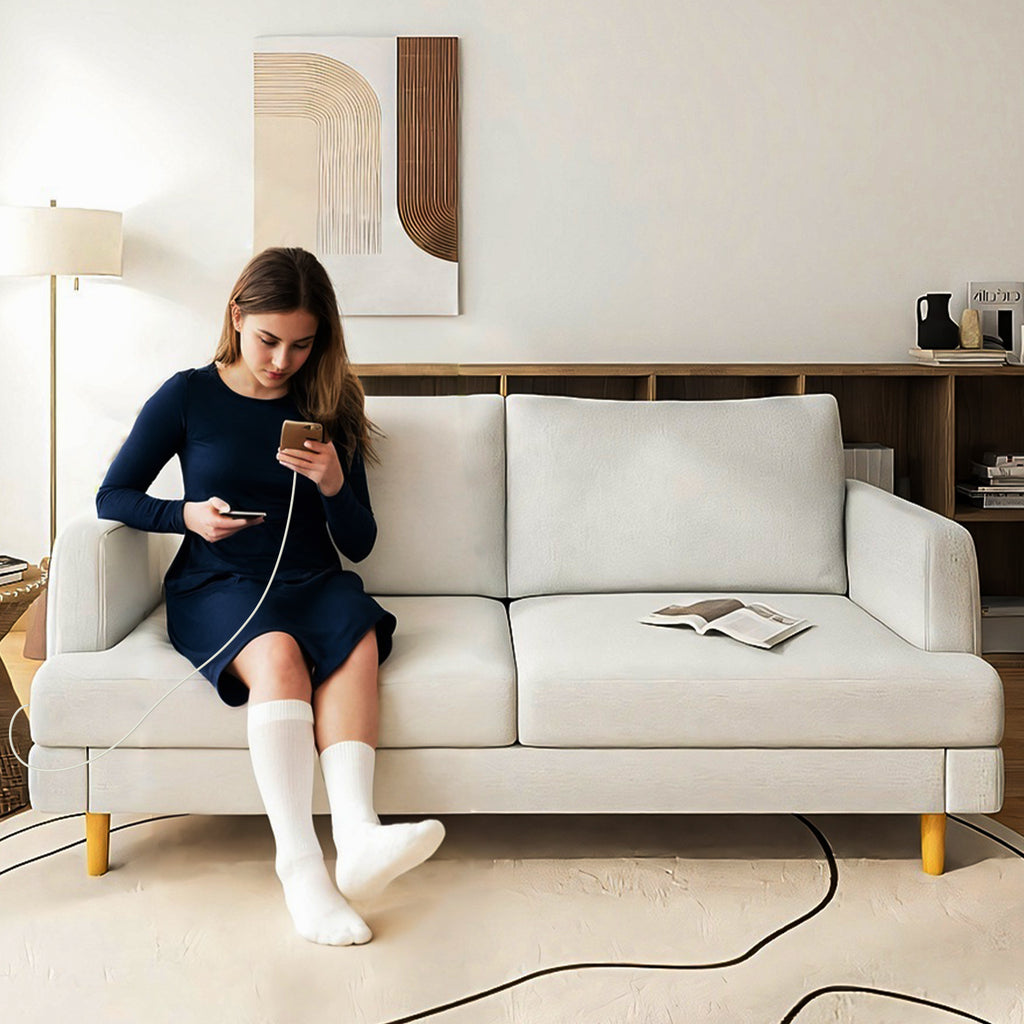 70" Modern Loveseat Sofa with USB Ports