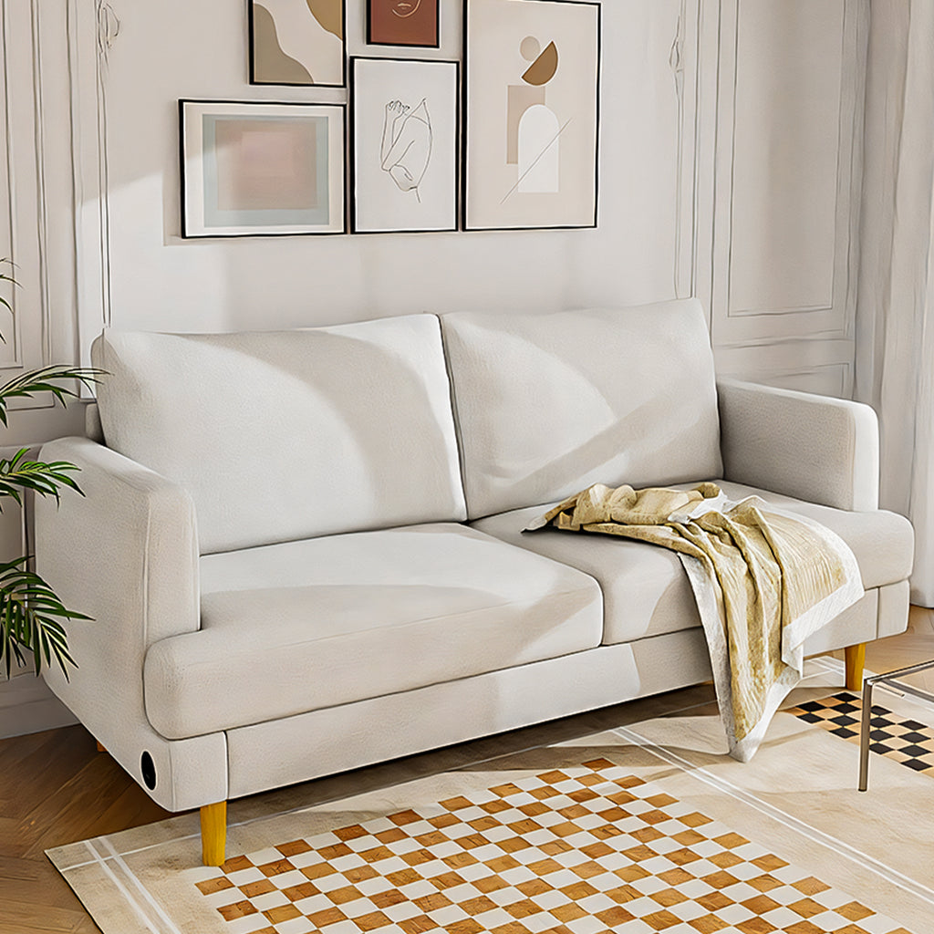 70" Modern Loveseat Sofa with USB Ports