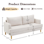 70" Modern Loveseat Sofa with USB Ports