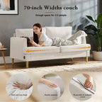70" Modern Loveseat Sofa with USB Ports