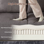 110" U-Shaped Modular Sectional Sleeper Sofa