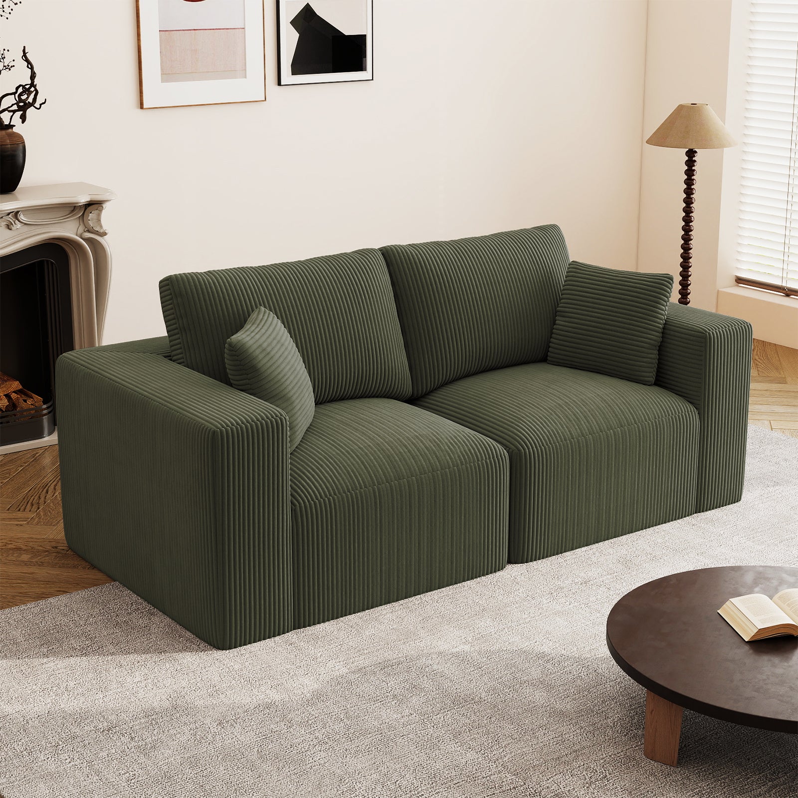79" Modular Loveseat Couch
