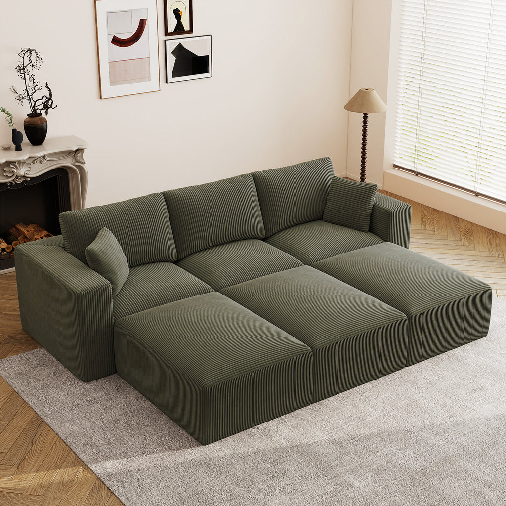 110" Modular Sectional Sofa Bed with Chaise