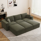 110" Modular Sectional Sofa Bed with Chaise