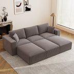 110" Modular Sectional Sofa Bed with Chaise