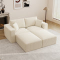 79" Modular Sectional Sofa Bed with Ottoman