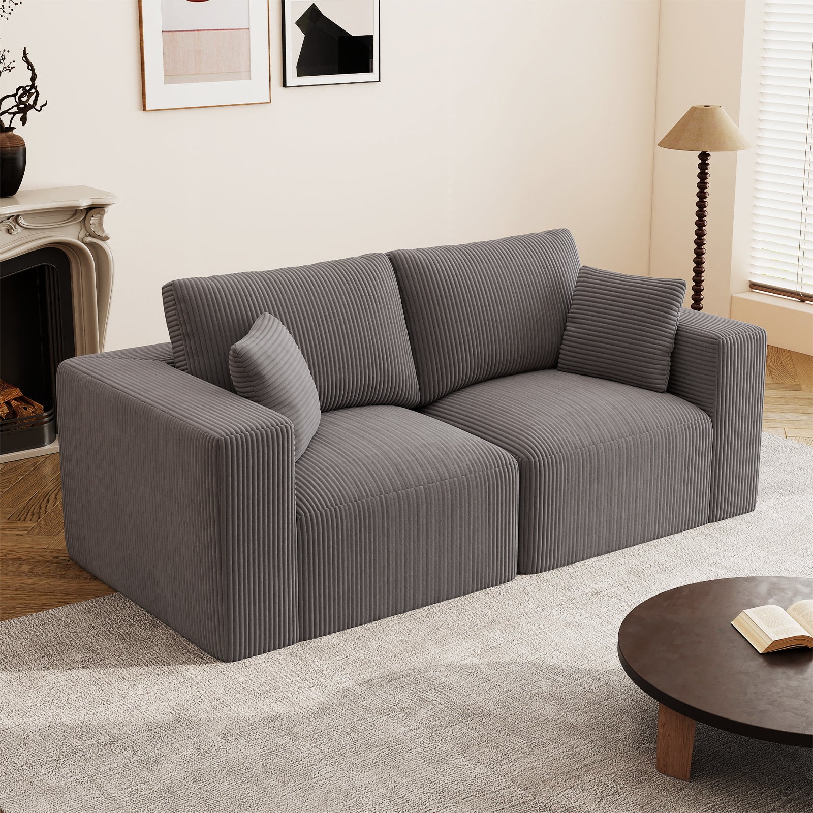 79" Modular Loveseat Couch