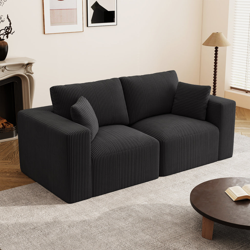79" Modular Loveseat Couch