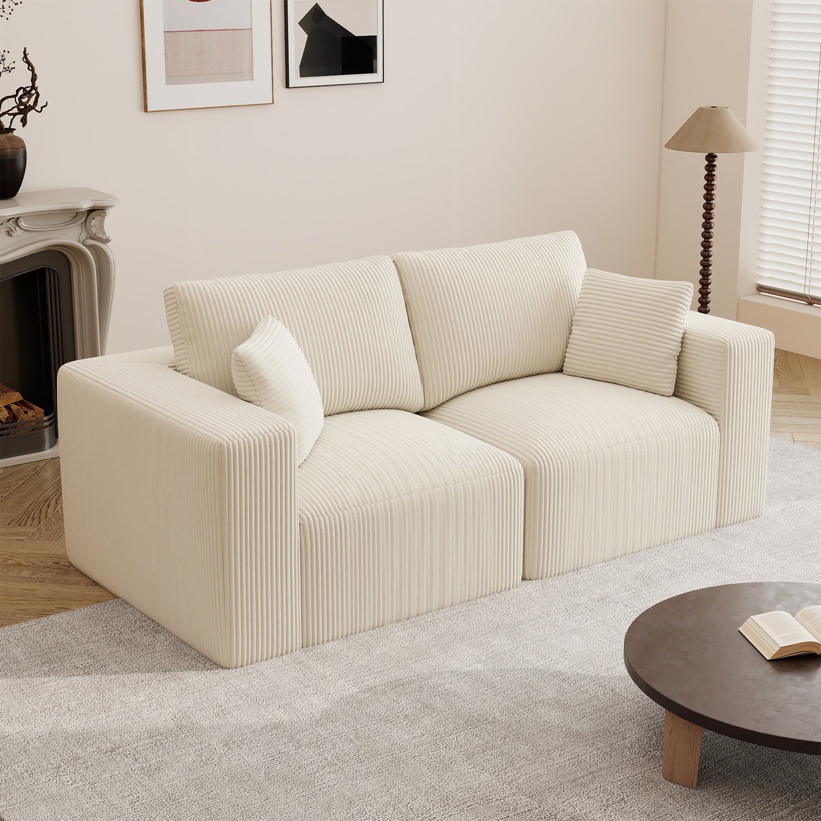 79" Modular Loveseat Couch
