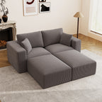 79" Modular Sectional Sofa Bed with Ottoman