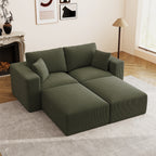 79" Modular Sectional Sofa Bed with Ottoman
