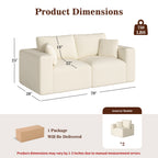 79" Modular Loveseat Couch