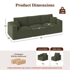 110" 3-Seater Modular Sectional Sofa