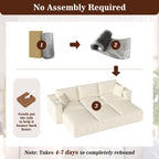 110" Modular Sectional Sofa Bed with Chaise