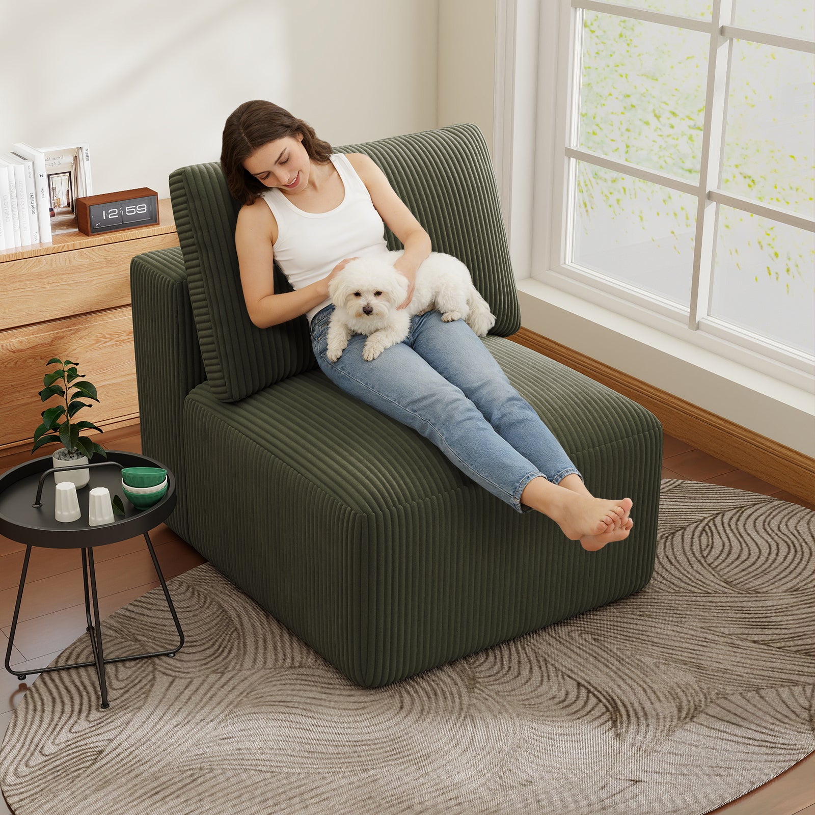31" Armless Modular Cloud Chair