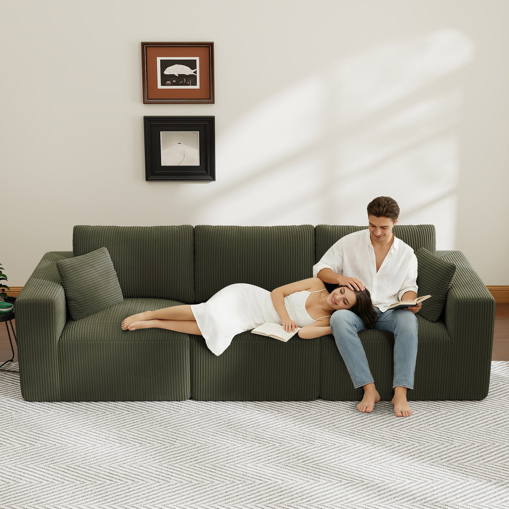 110" 3-Seater Modular Sectional Sofa