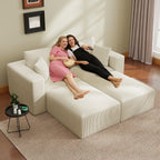 79" Modular Sectional Sofa Bed with Ottoman