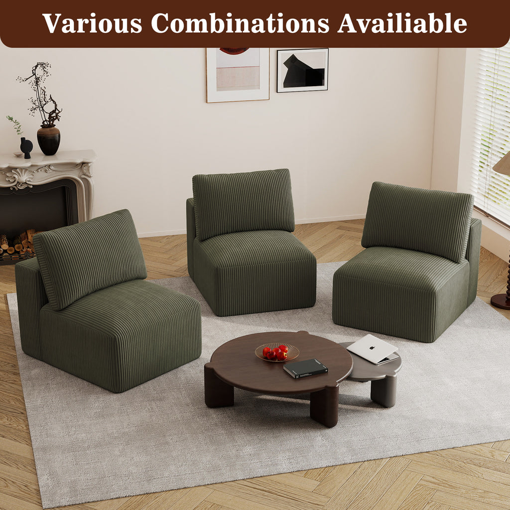 31" Armless Modular Cloud Chair