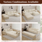 110" Modular Sectional Sofa Bed with Chaise