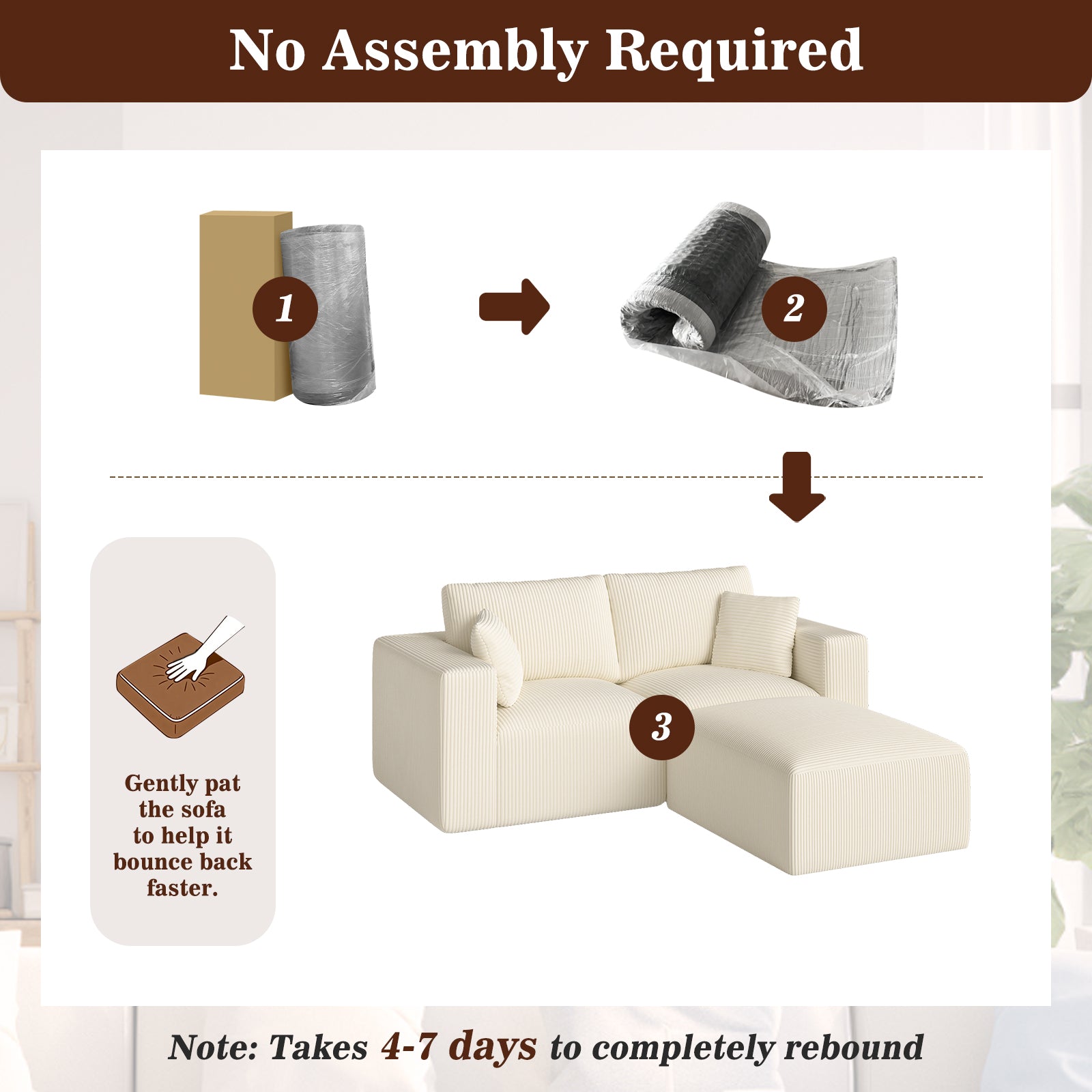 79" L-Shaped Modular Sectional Sofa with Ottoman & Chaise